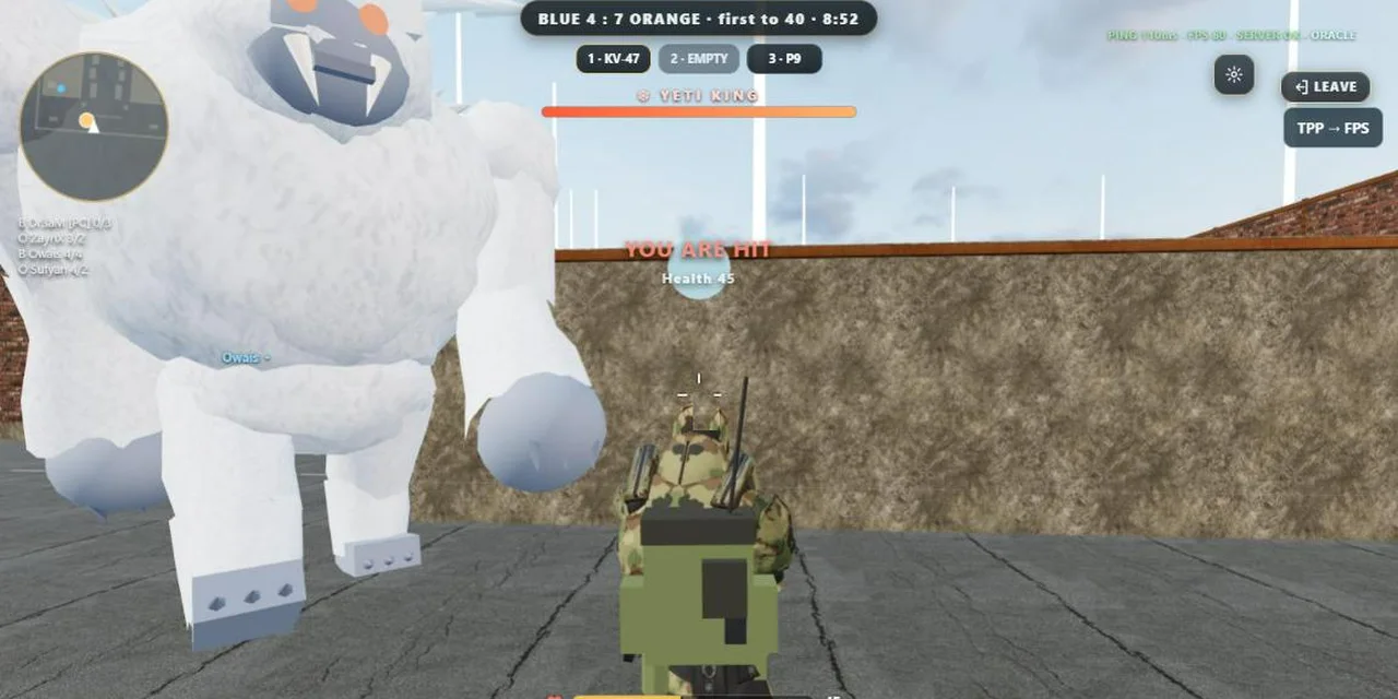 Facing the Yeti King on the Ironworks map